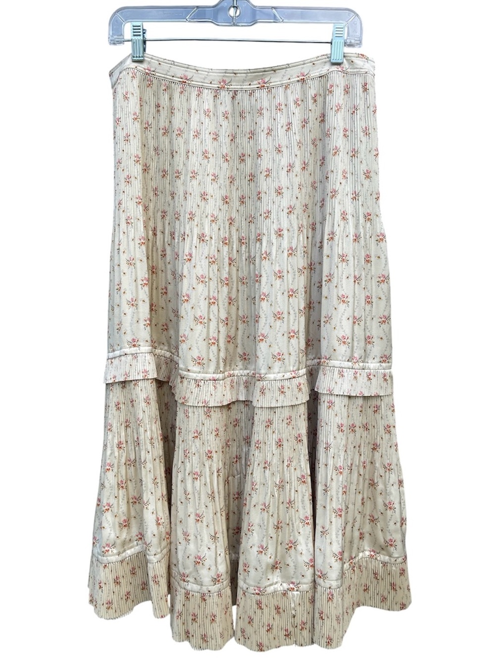 Polo Ralph Lauren Floral Pleated Tiered Ruffled Maxi Skirt